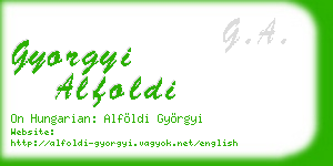 gyorgyi alfoldi business card