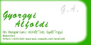 gyorgyi alfoldi business card